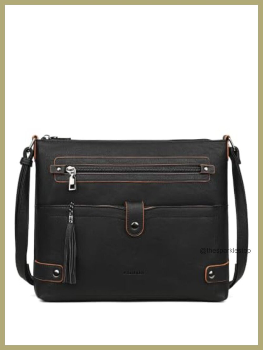 Large Crossbody Bag for Women Waterproof Faux Leather Purse with Multiple